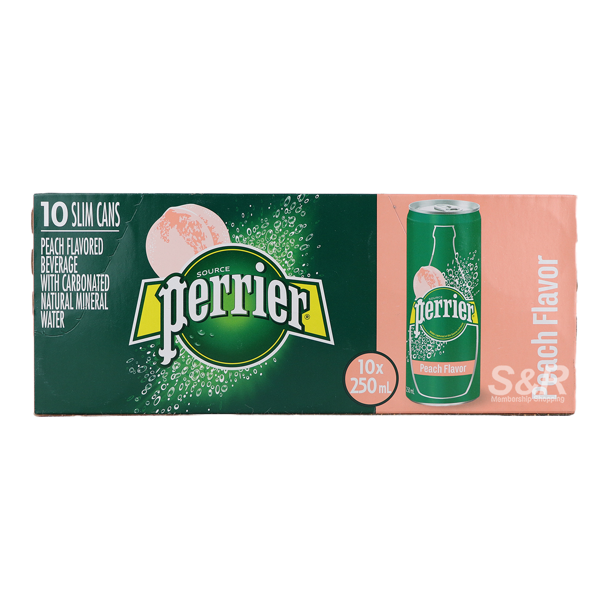 Perrier Peach Flavored Carbonated Water 10pcs x 250ml Perrier Peach Flavored Carbonated Water 10pcs x 250ml